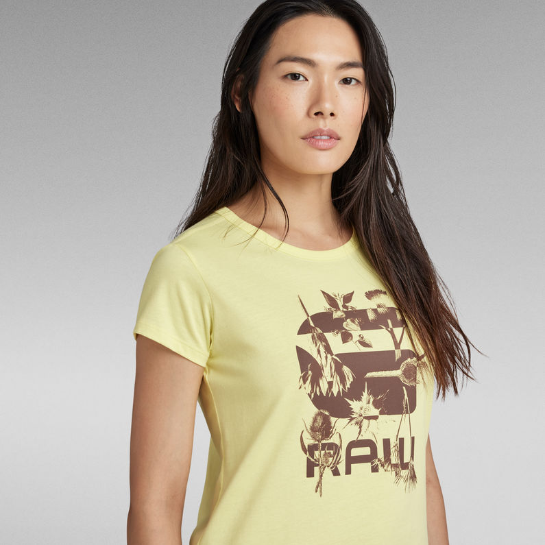 G-Star RAW® Logo Thistle T-Shirt Geel
