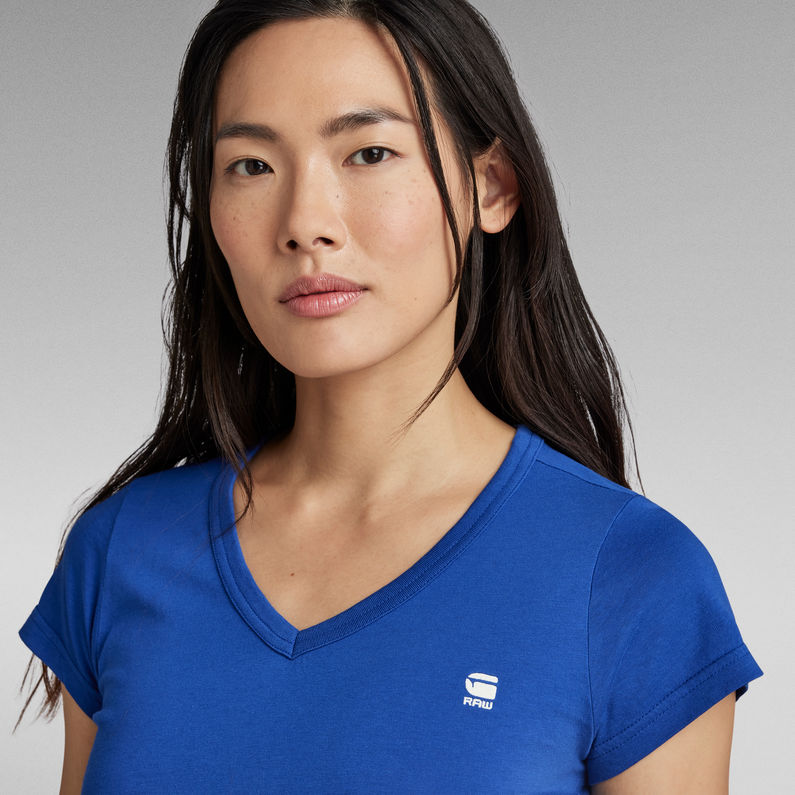 G-Star RAW® Camiseta Eyben Slim V-Neck Azul intermedio