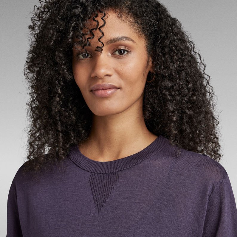G-STAR® Core Round Neck Knitted Sweater Purple