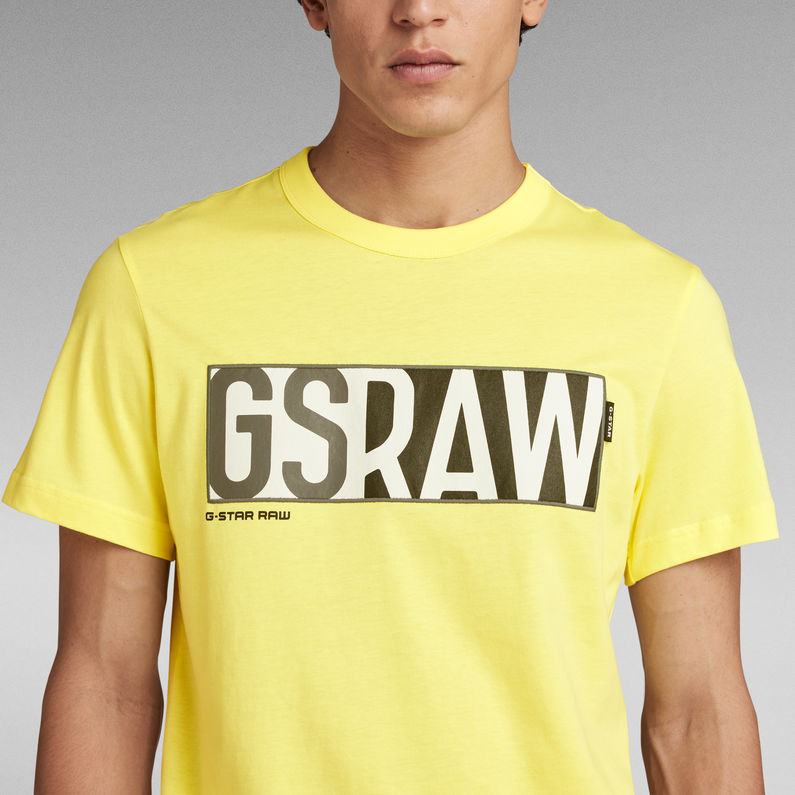 G-STAR® Camiseta GS RAW Denim Logo Amarillo