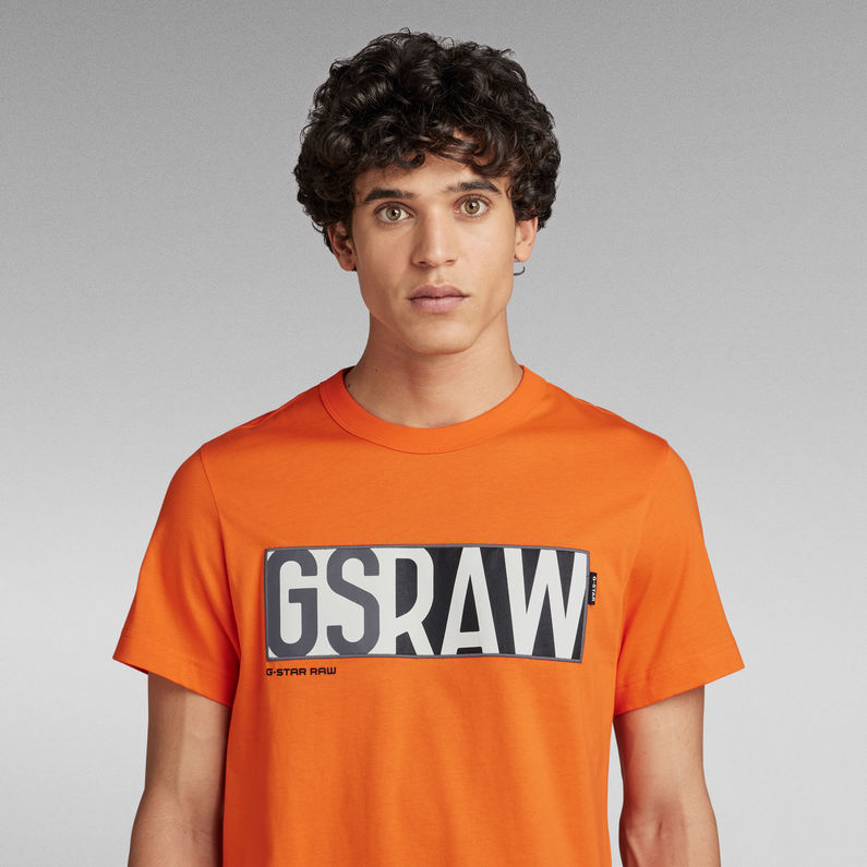 G-STAR® GS RAW Denim Logo T-Shirt Orange