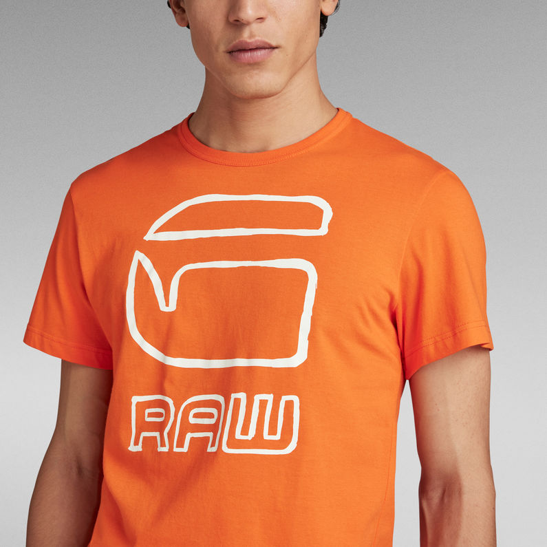 G-Star RAW® Graphic Graw Straight T-Shirt Orange