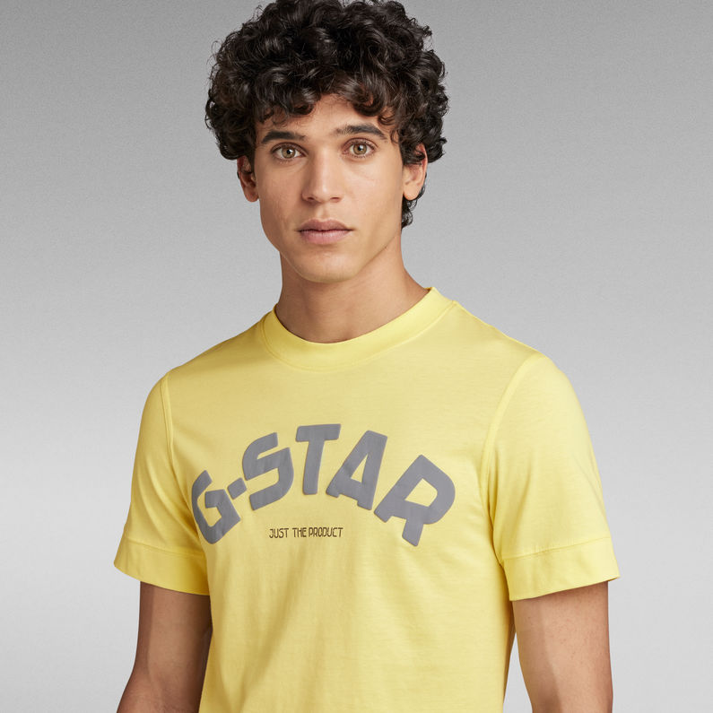 Puff Logo Slim T-Shirt | Yellow | G-Star RAW® US