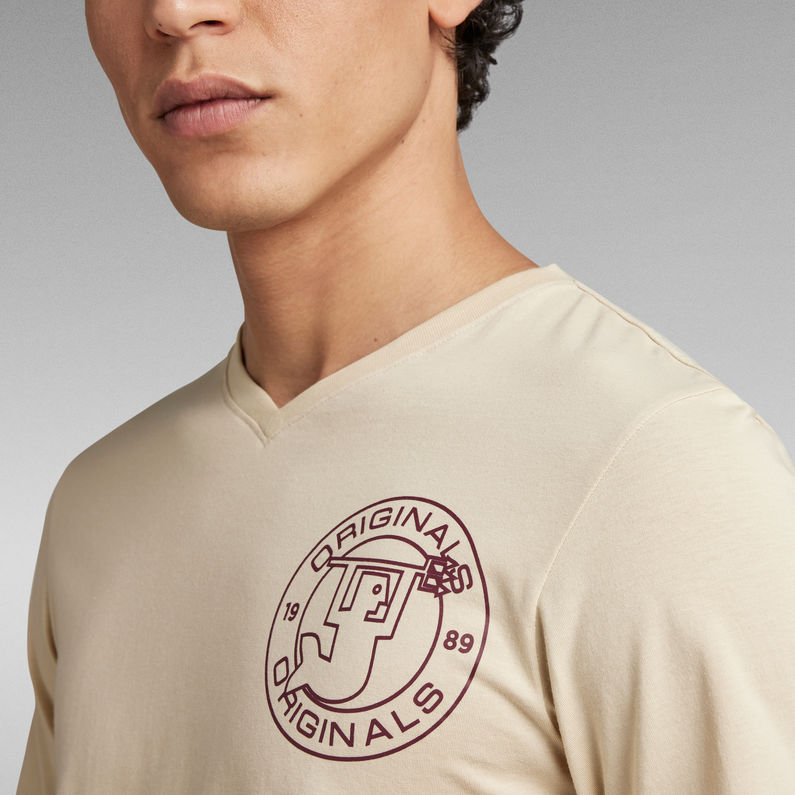 G-STAR® Merman Back Graphic Slim T-Shirt Beige
