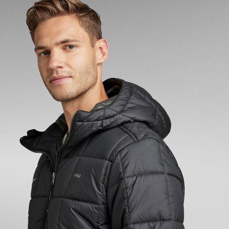 G-Star RAW® Meefic Square Quilted Hooded Jacke Schwarz