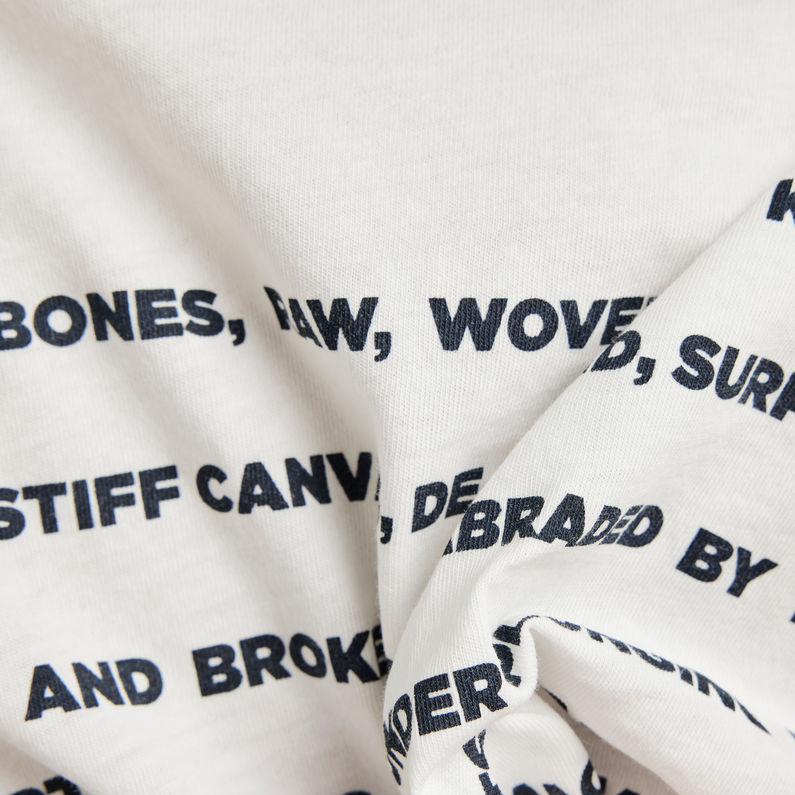 G-STAR® Stripe Text T-Shirt White