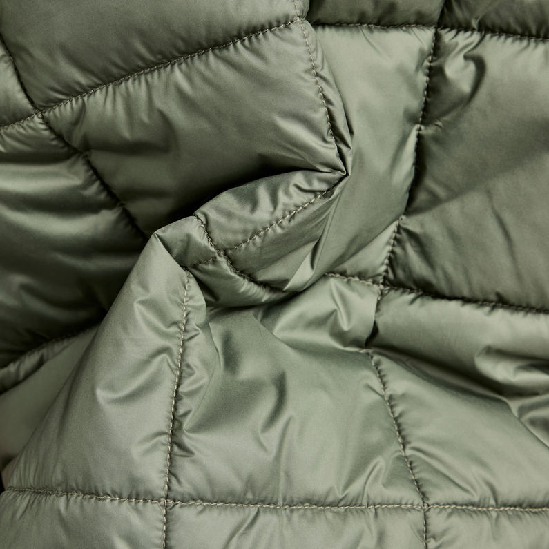 Meefic Square Quilted Hooded Jacket | Green | G-Star RAW® US