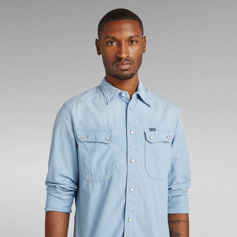 G-Star RAW® Unisex Worker Slim Shirt Light blue