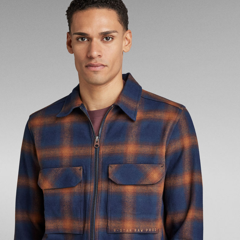 G-STAR® Unisex Check Zip Reg Overshirt Multi color