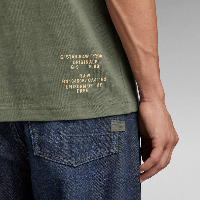 G-STAR® Utility Pocket Tape T-Shirt Green