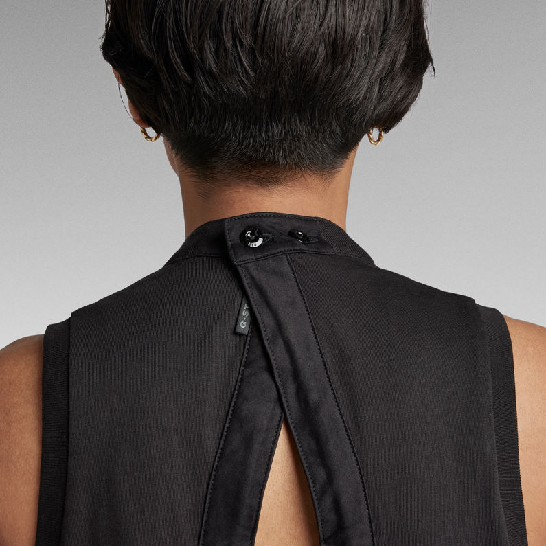 G-STAR® Open Back Knitted Top Schwarz