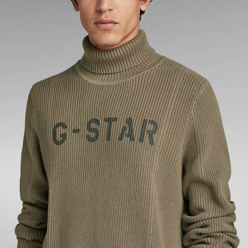 G-Star RAW® Jersey Stencil Graphic Turtle Knit Marrón
