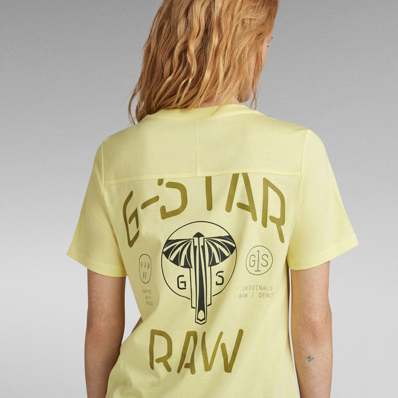 G-Star RAW® Firefly Backprint Loose T-Shirt Yellow