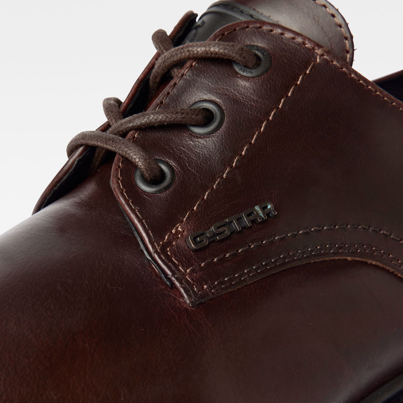 G-STAR® Scutar Derby Lederen Schoenen Rood detail