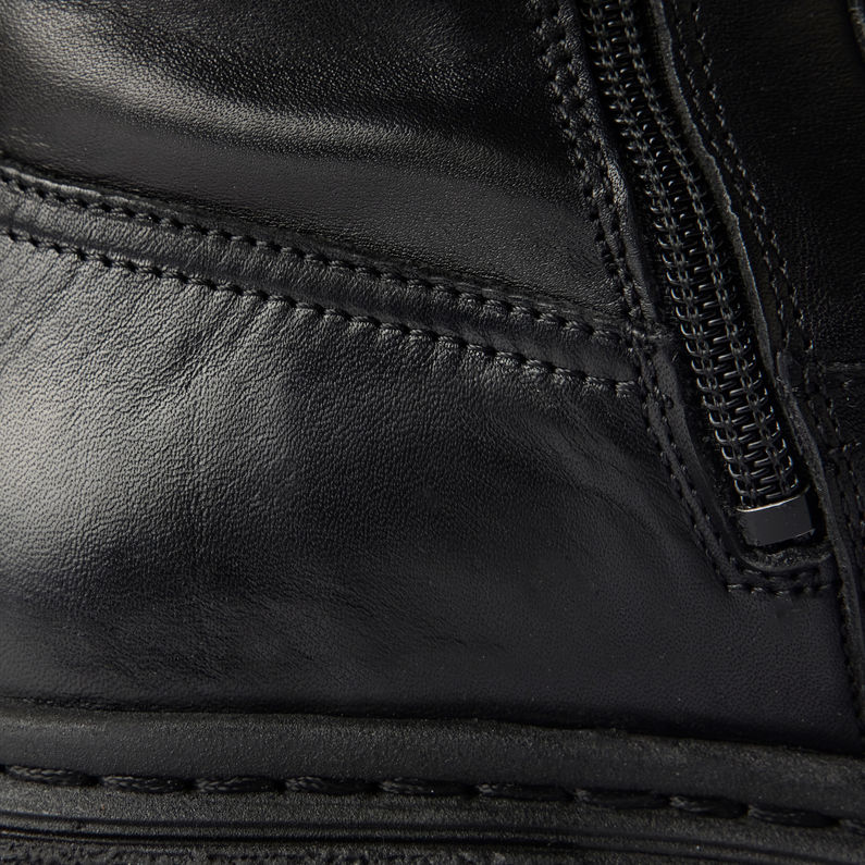 G-Star RAW® Bottines Kafey Performance Extra High Leather Noir fabric shot