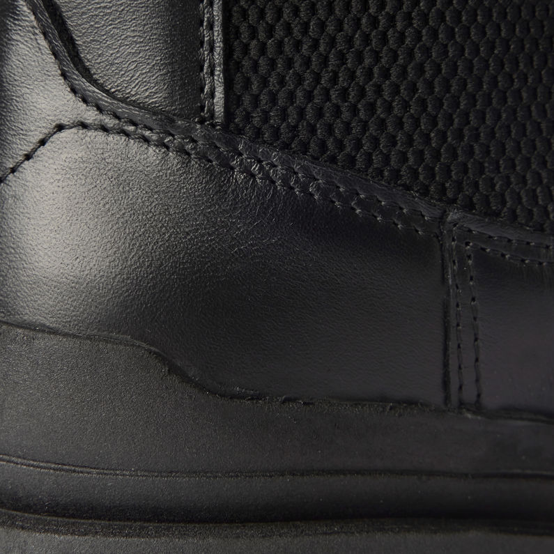 G-Star RAW® Lintell Chelsea Lederen Boots Zwart fabric shot