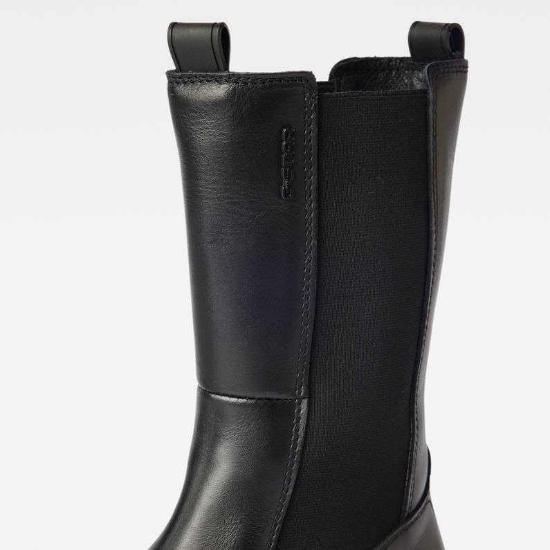 G-STAR® Lintell High Chelsea Lederen Boots Zwart detail