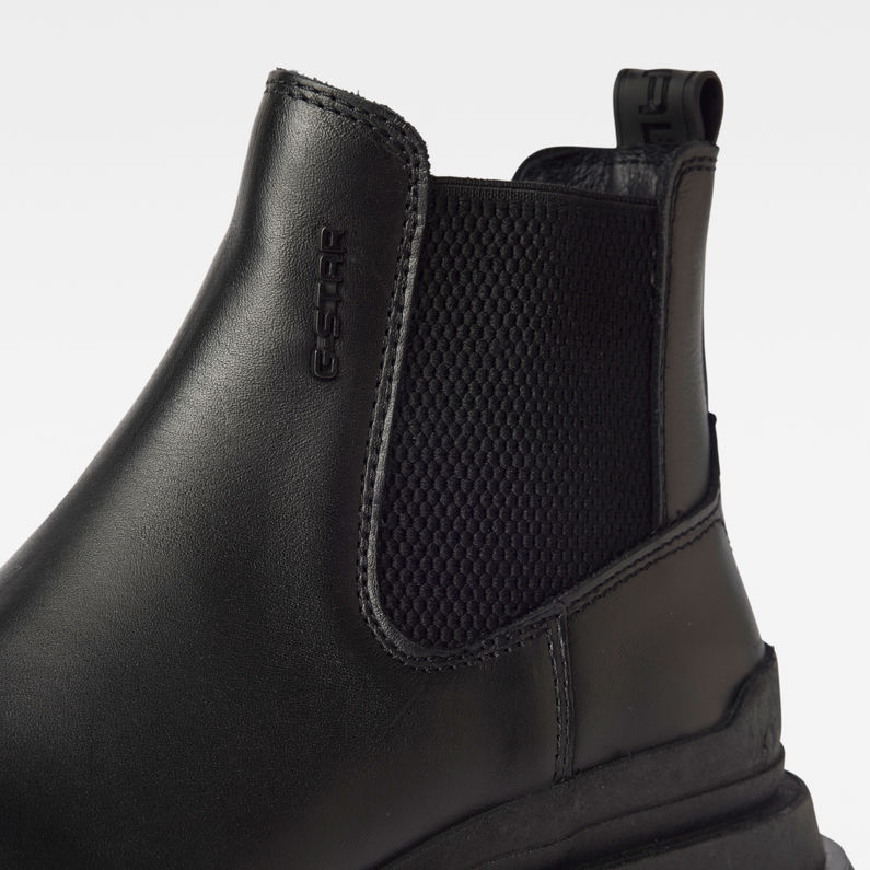 G-Star RAW® Lintell Chelsea Lederen Boots Zwart detail