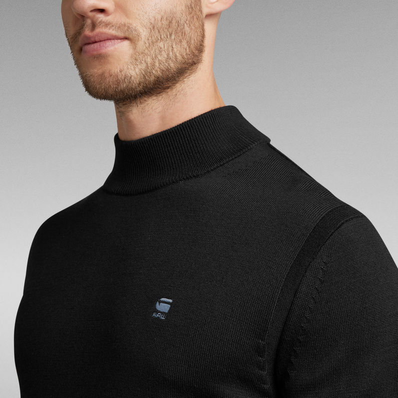 G-STAR® Premium Core Mock Knit Schwarz