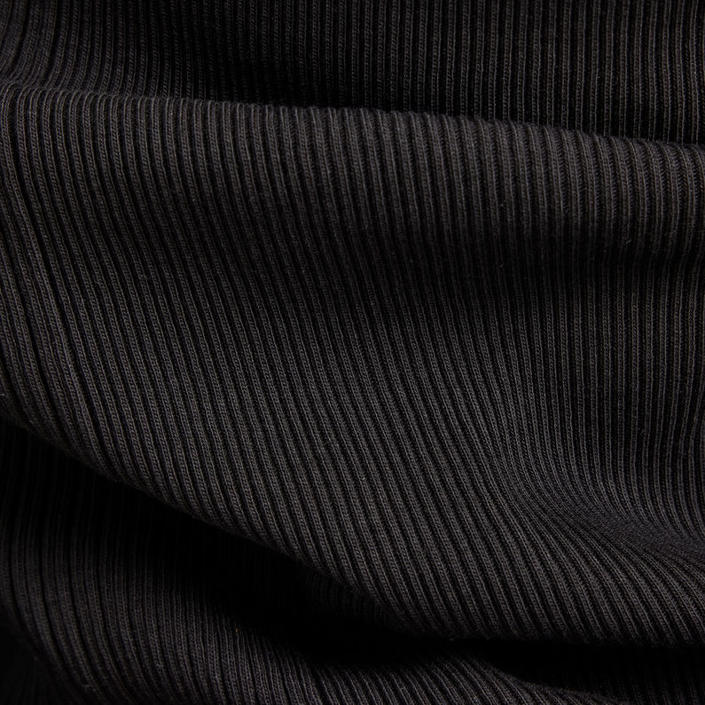 G-Star RAW® Slim Rib Boatneck Top Schwarz