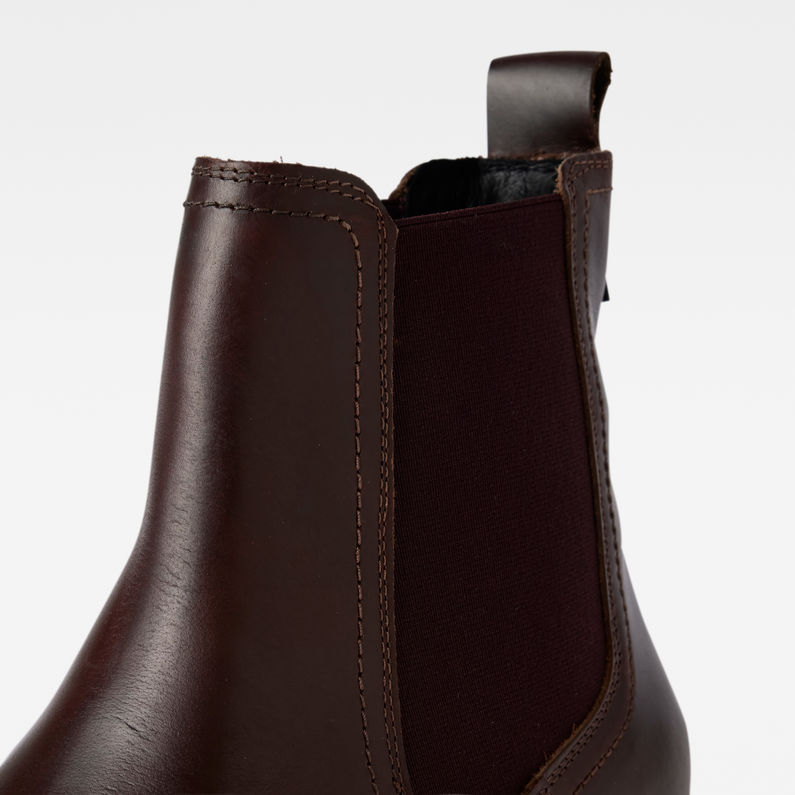 G-Star RAW® Scutar Chelsea Lederen Boots Rood detail