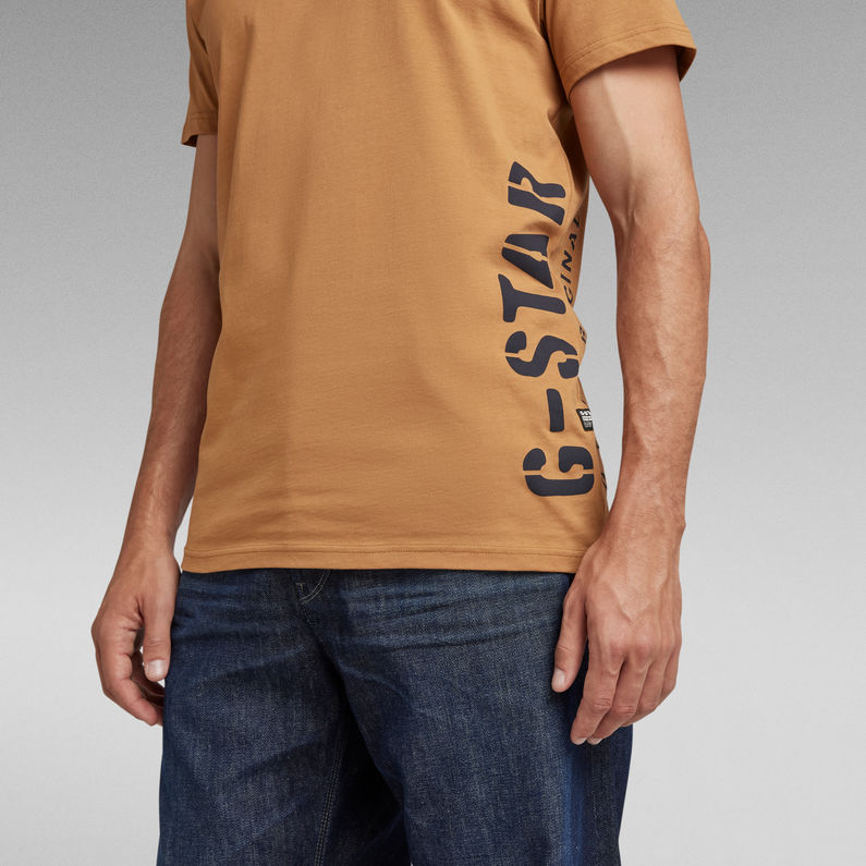 g-star-side-stencil-t-shirt-brown