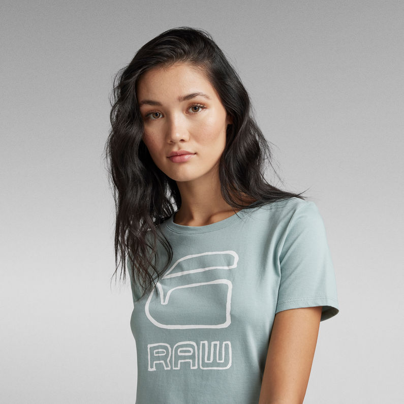 G-STAR® Graphic Graw Optic Slim T-Shirt Light blue