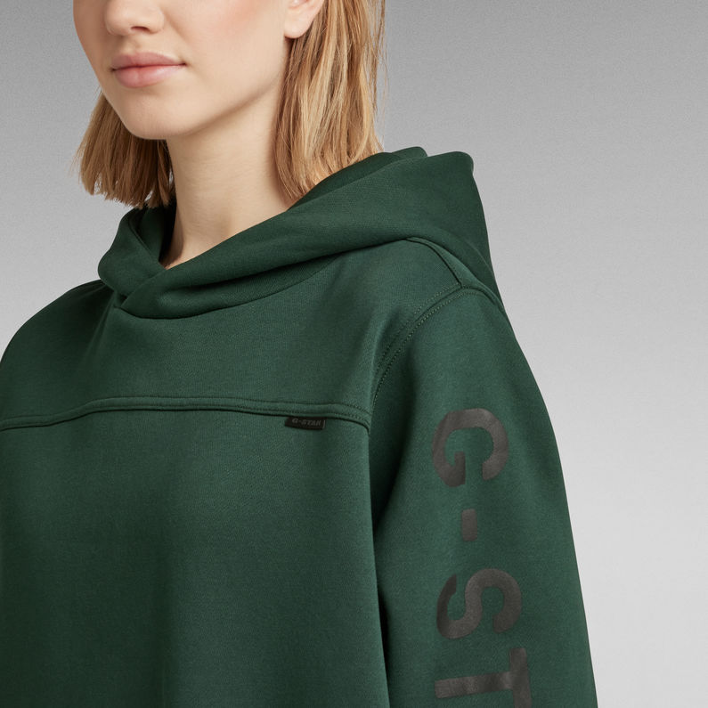 G-STAR® Multi Graphic Loose Hoodie Sweat Dress Green