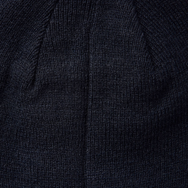 G-STAR® Effo Long Beanie Dunkelblau detail shot buckle