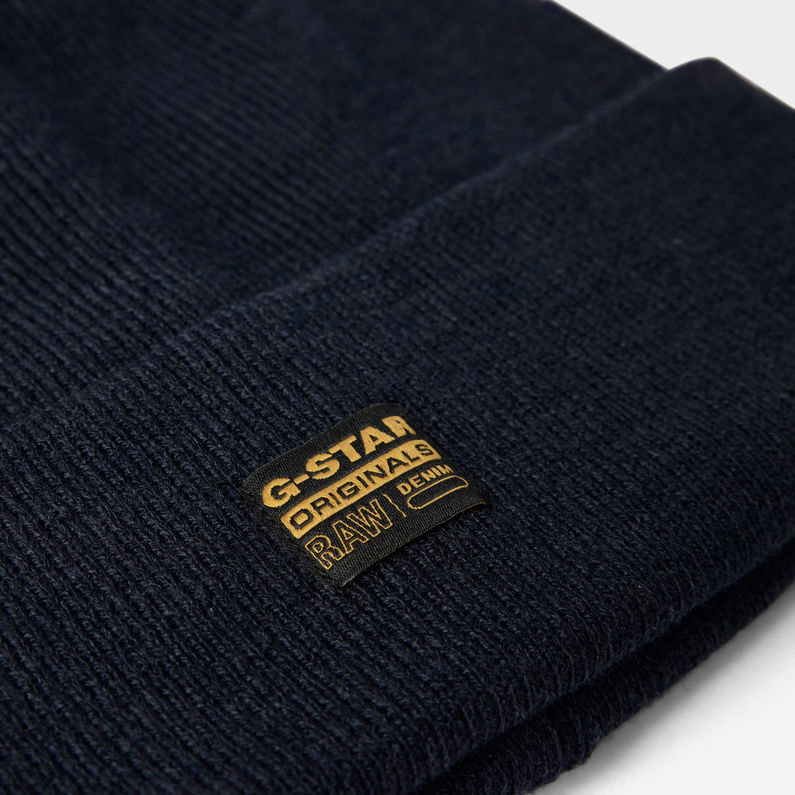 G-STAR® Effo Long Beanie Dunkelblau fabric shot