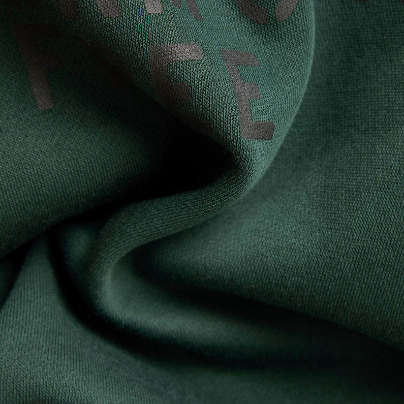G-STAR® Multi Graphic Loose Hoodie Sweat Dress Green