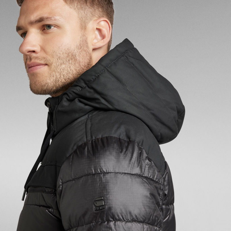 G-Star RAW® Attacc Quilted Hooded Jack Zwart