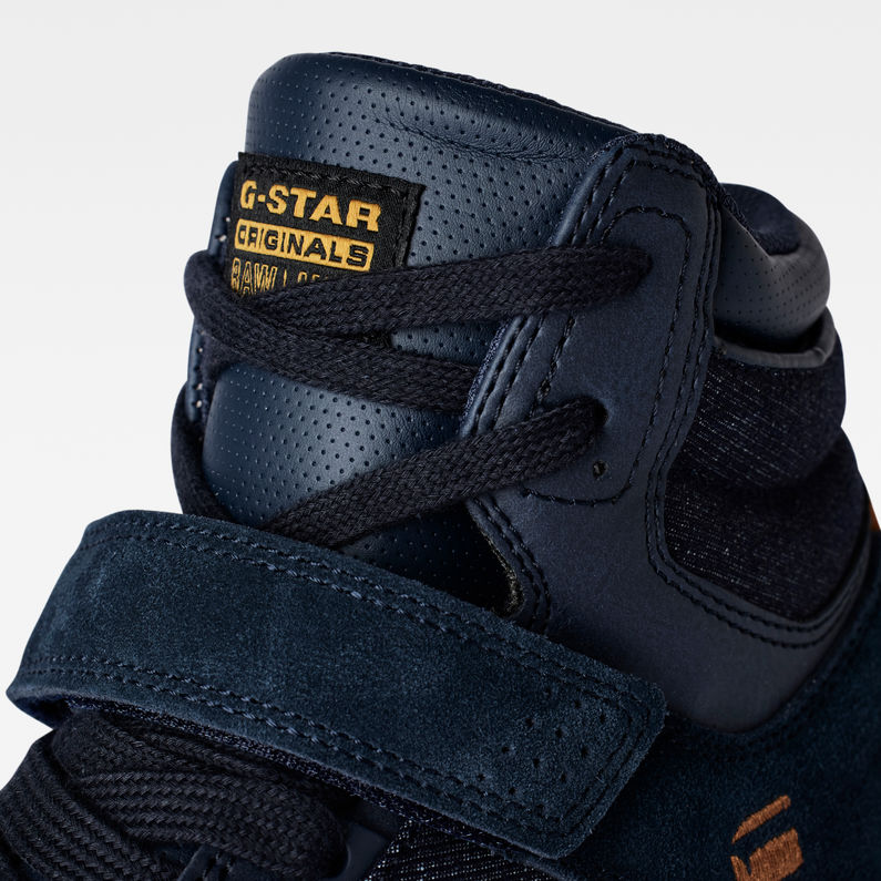 G-STAR® Attacc Mid Denim Sneakers Donkerblauw detail