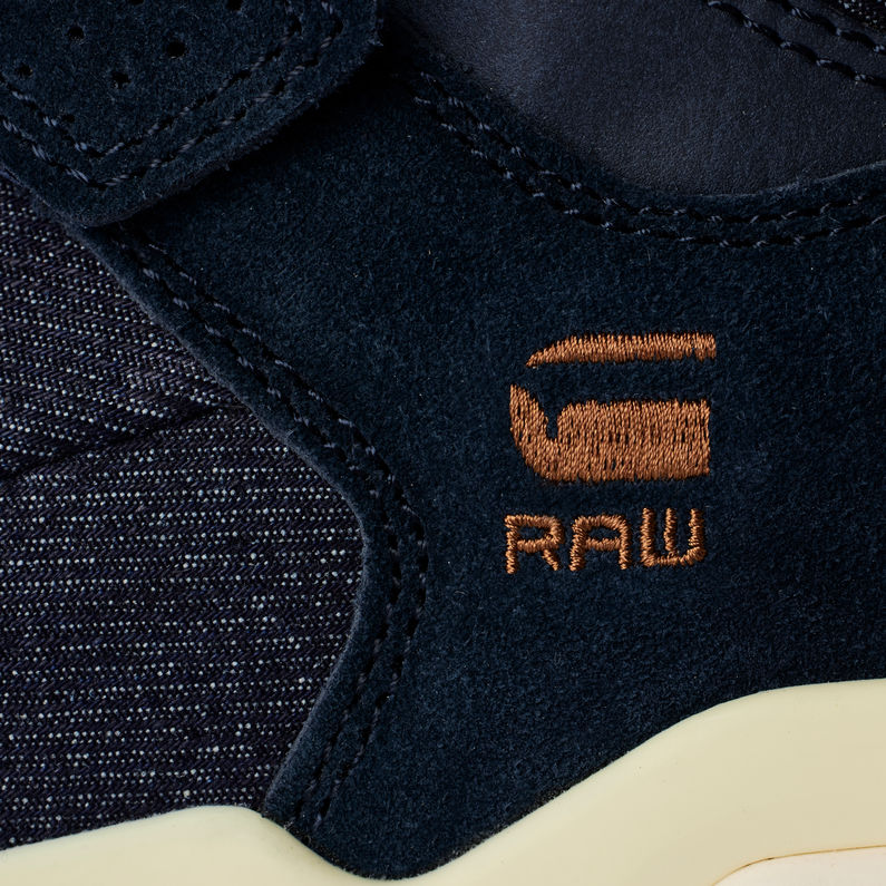 G-Star RAW® Attacc Mid Denim Sneakers Dark blue fabric shot