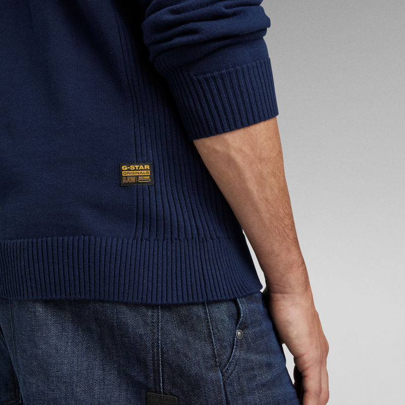 G-STAR® Classic Sport Mock Knit Dunkelblau