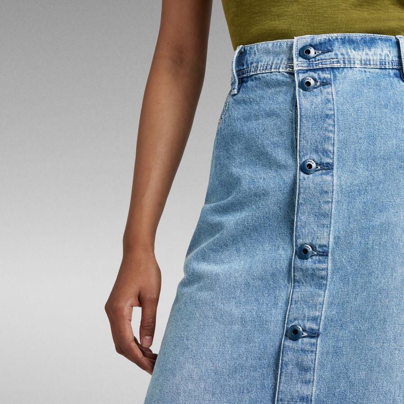 G-STAR® Premium Button Down Long Skirt ライトブルー