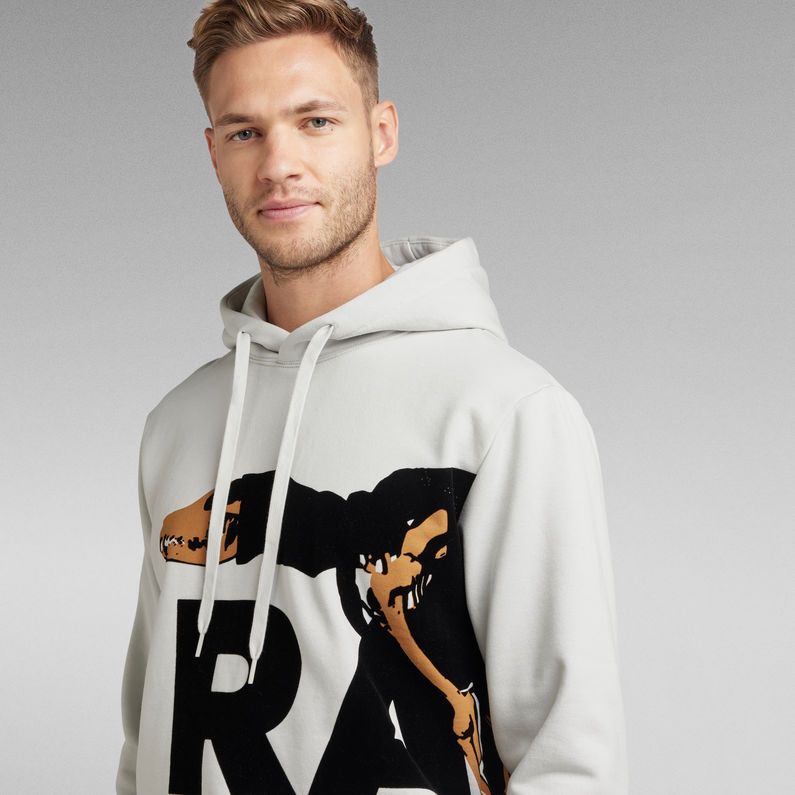 G-STAR® Sweat à capuche Hound Skeleton Graphic Gris