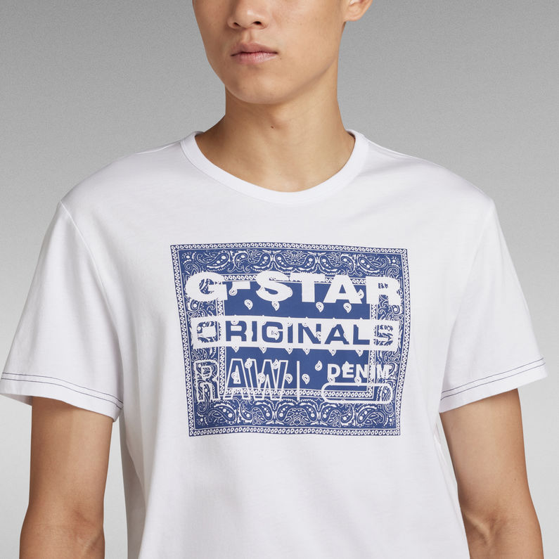 G-Star RAW® Bandana T-Shirt Weiß