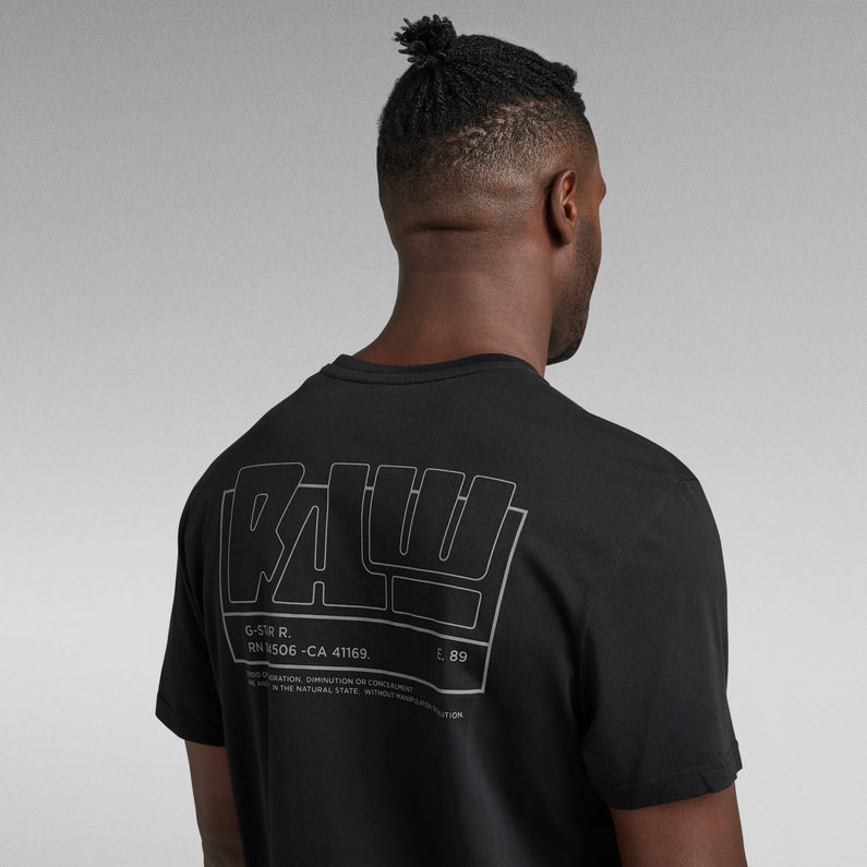G-STAR® T-Shirt Back Graphic RAW Zwart
