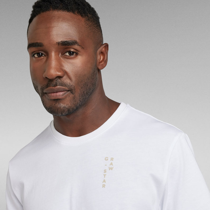 G-STAR® T-Shirt Back Graphic Text Blanc