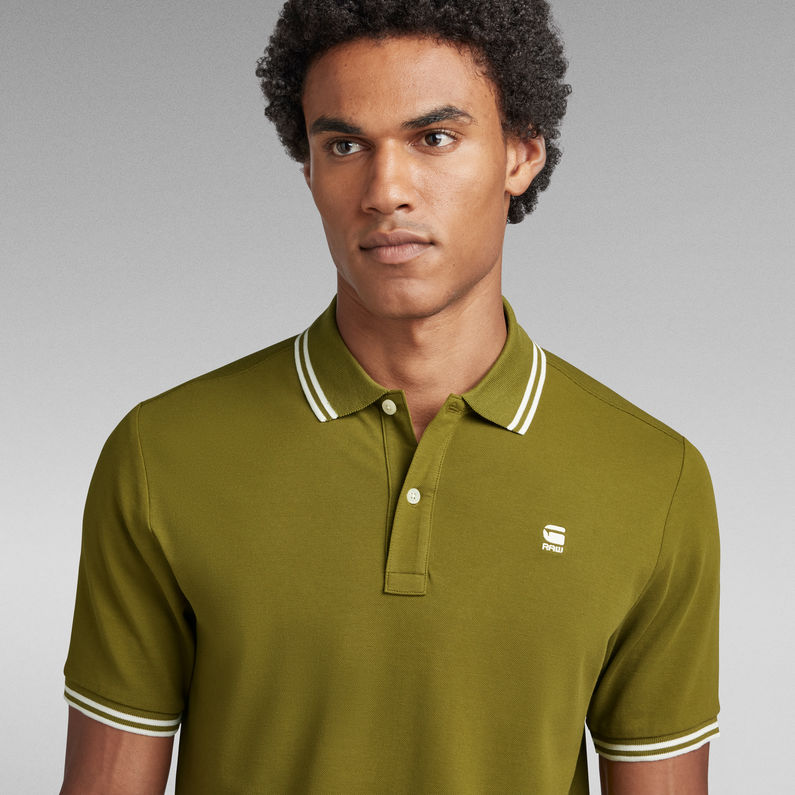 G-STAR® Dunda Slim Stripe Polo Groen