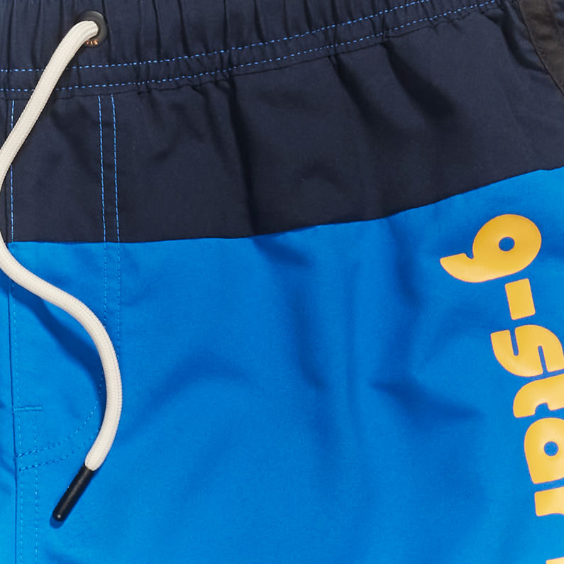 G-STAR® Short De Bain Carnic Graphic Bleu foncé fabric shot