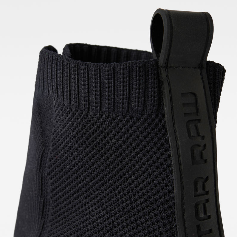 G-Star RAW® Mysid Mid Knit Zip Stiefel Schwarz fabric shot