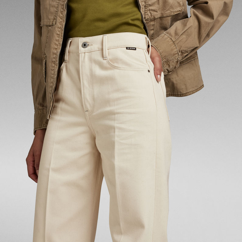 G-Star RAW® Deck Ultra High Wide Leg Jeans Beige