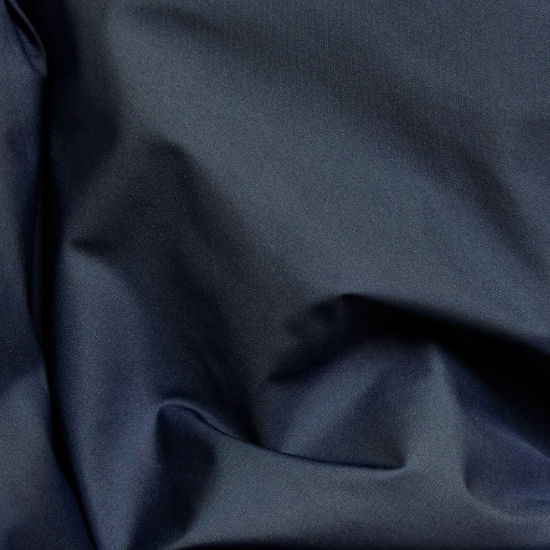 G-Star RAW® Manteau Whistler Hooded Quilted Slim Long Bleu foncé