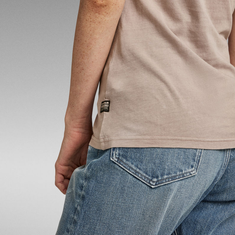 G-STAR® Eyben Slim V-Hals Top Paars