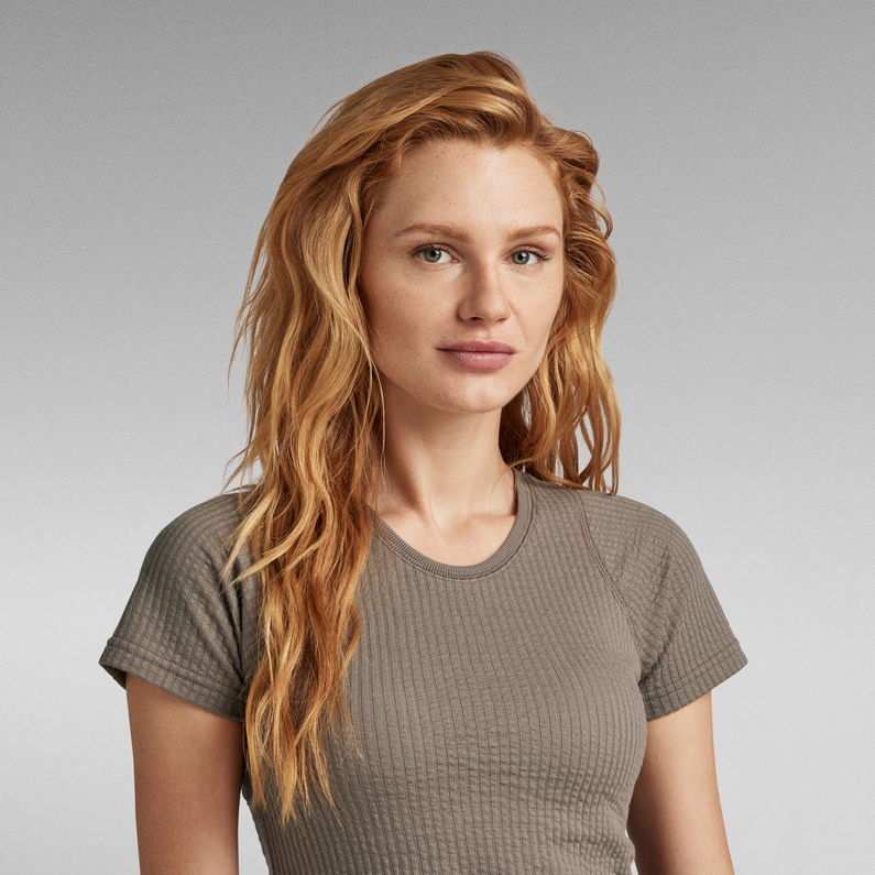 G-Star RAW® Deep Scoop Ultra Slim T-Shirt Brown