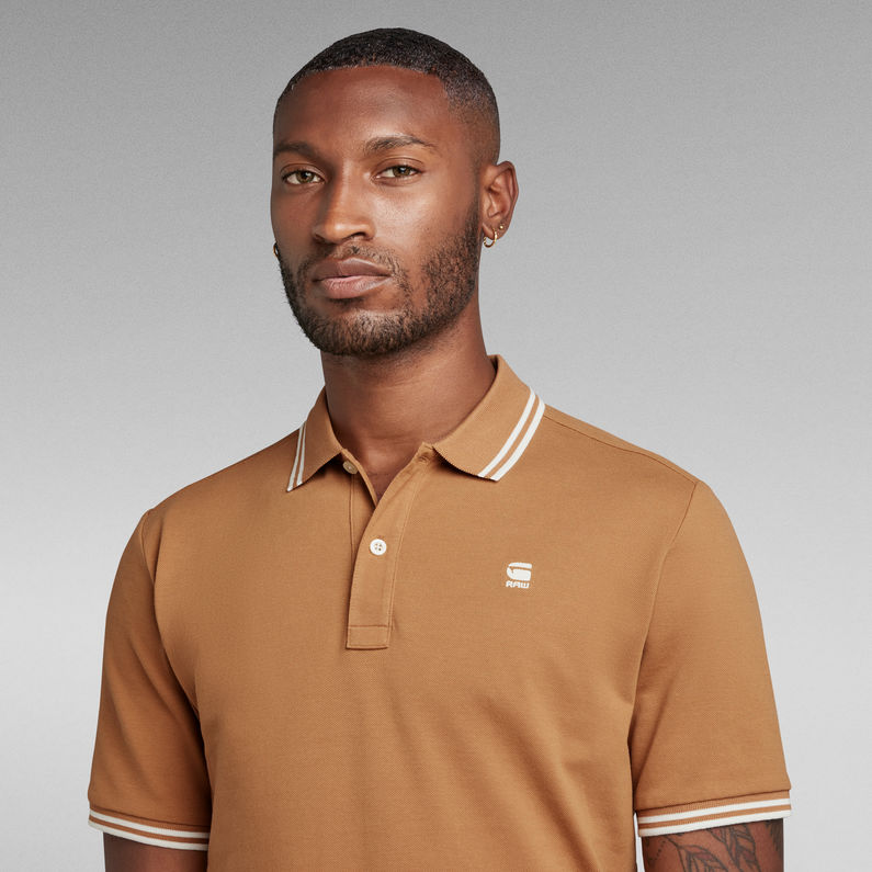 G-STAR® Dunda Slim Stripe Polo Brown