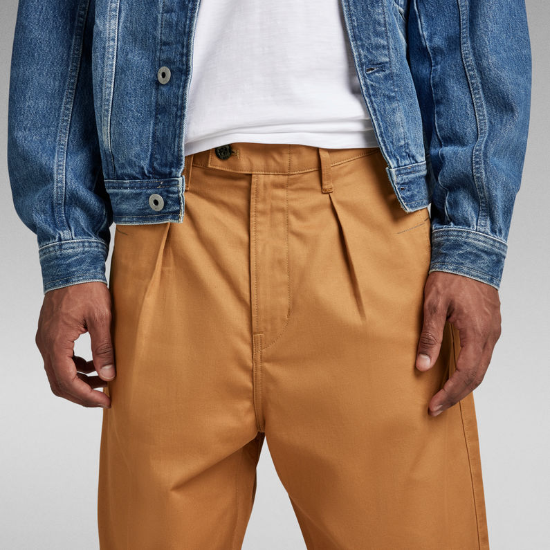 G-Star RAW® Pleated Relaxed Chino Brown