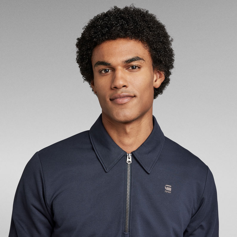 G-STAR® Polo Half Zip Lightweight Sweater Dark blue